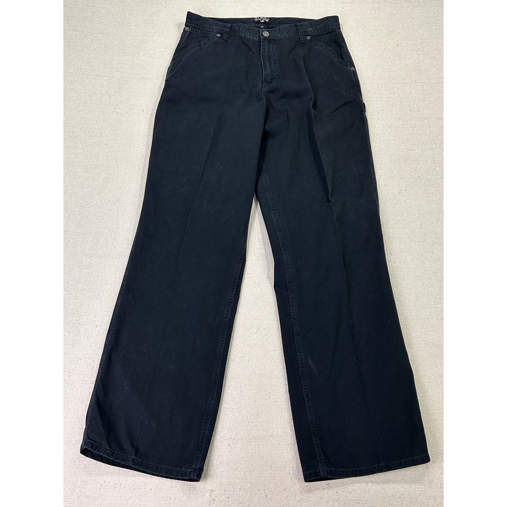 Vintage Polo Jeans Co Ralph Lauren Men's 30 Black Carpenter Pants Wide Leg